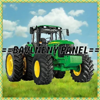 Panel bavlna - ZEMĚDĚLSKÉ STROJE-ZS17 Velikost: 15x15cm