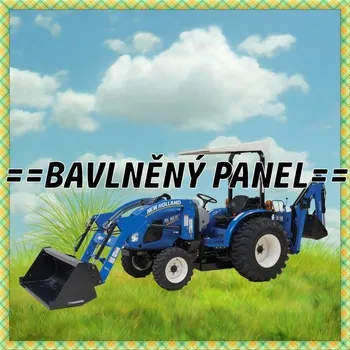 Panel bavlna - ZEMĚDĚLSKÉ STROJE-ZS24 Velikost: 20x20cm