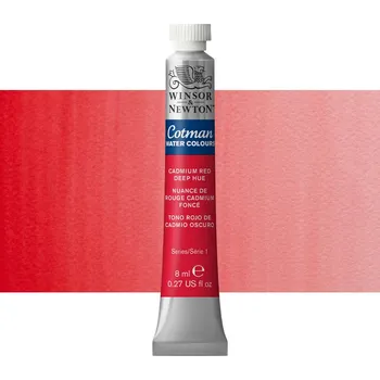 Vodová barva Akvarelová barva Winsor & Newton Cotman, 8 ml - Cadmium Red Deep Hue