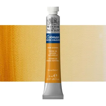 Vodová barva Akvarelová barva Winsor & Newton Cotman, 8 ml - Raw Sienna