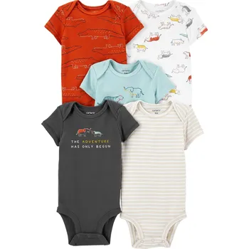 Kojenecký body CARTER'S Body krátký rukáv Multicolor Dino chlapec 5ks PRE/ vel. 46