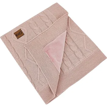 Dětská deka EKO Deka kašmírová s velurovou podšívkou Rose Pink 100x80 cm