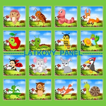 Panel bavlna - sada motivů-15 NA LOUCE Velikost: 30x30cm