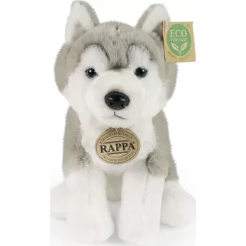 plyšák Rappa Plyšový pes husky sedící 23 cm SOFT COLLECTION, ECO-FRIENDLY