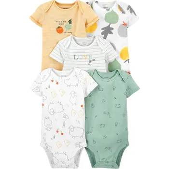 Kojenecký body CARTER'S Body krátký rukáv Veggies neutrál LBB 5 ks PRO, vel. 46