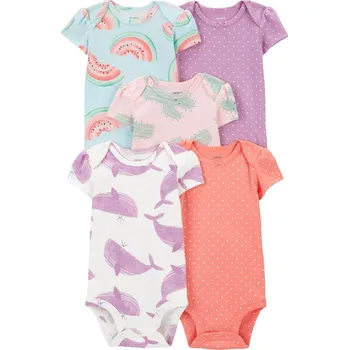 Kojenecký body CARTER'S Body krátký rukáv Multi holka 5ks 3m/vel. 62