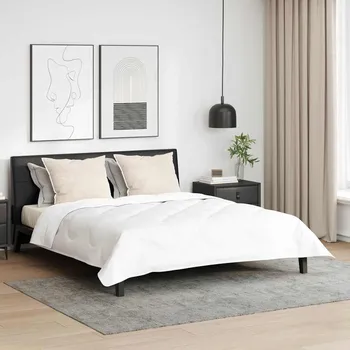 Bytový textil vidaXL Polštář s polštářem 2 pcs Bílá 70 x 90 cm Peří [42007693]