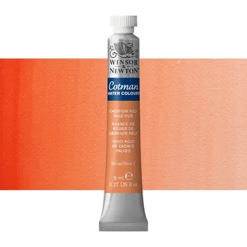 Vodová barva Akvarelová barva Winsor & Newton Cotman, 8 ml - Cadmium Red Pale Hue