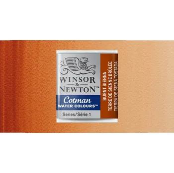 Vodová barva Akvarelová barva Winsor & Newton Cotman, půlpánvička - Burnt Sienna