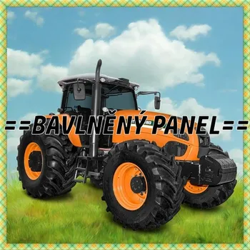 Panel bavlna - ZEMĚDĚLSKÉ STROJE-ZS11 Velikost: 15x15cm