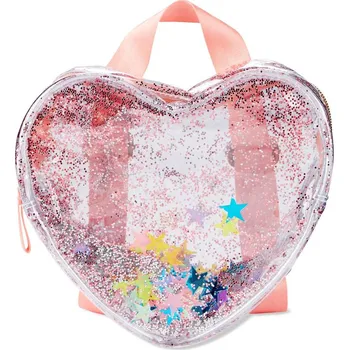 Dětský batoh SKIP HOP Batůžek průhledný s třpytivým srdcem 6r+