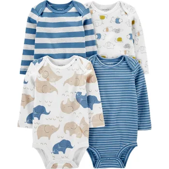 Kojenecký body CARTER'S Body dlouhý rukáv Blue Animals chlapec 4ks PRE/ vel. 46