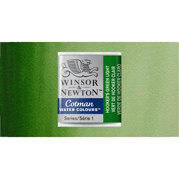Vodová barva Akvarelová barva Winsor & Newton Cotman, půlpánvička - Hooker's Green Light