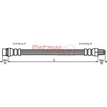 Brzdová hadice Brzdová hadice METZGER 4114711