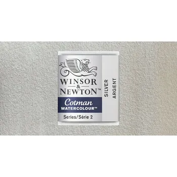 Vodová barva Akvarelová barva Winsor & Newton Cotman, půlpánvička - Silver