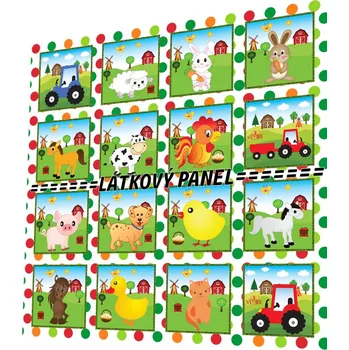 Panel bavlna - sada motivů-3 NA STATKU Velikost: 35x35cm