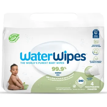 Vlhčený ubrousek 4x WATERWIPES Ubrousky vlhčené bez obsahu plastů Soapberry 60 ks (240 ks)