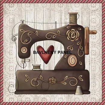 Panel bavlna - ŠITÍ, PLETENÍ-142-01 Velikost: 15x15cm