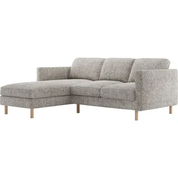 Pohovka Micadoni Béžovošedá rohová pohovka Eden 223 cm, levá