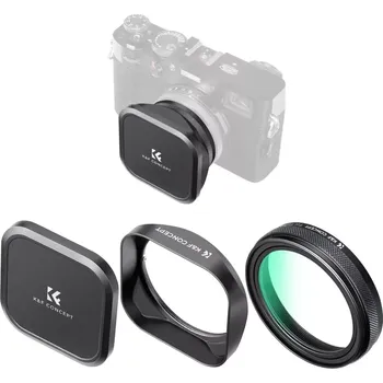 K&F Fujifilm UV filter+hood+lens cap set suitable for Fuji X100/FX