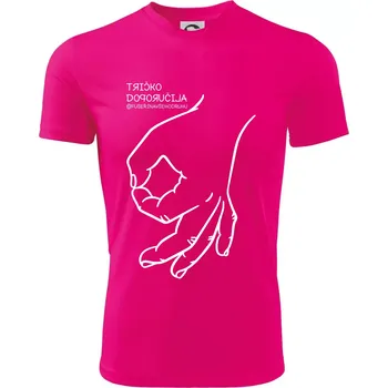 Tričko doporučila fuserinavsehodruhu - Dětské triko sportovní (dresovina) - 146 cm/10 let ( Neon Pink )