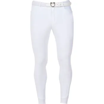 Jezdecké kalhoty EQUESTRO Rajtky jezdecké X Fise Equestro, s gripem, pánské, bílé 46