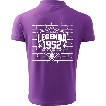 Pánská košile Zedník - legenda - 1952 - Polokošile pánská Pique Polo 203 - M ( Fialová )