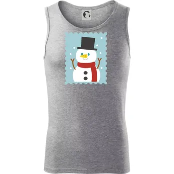 Rodinná vánoční trička - známky - Tílko pánské Core - XL ( Tmavě šedý melír )