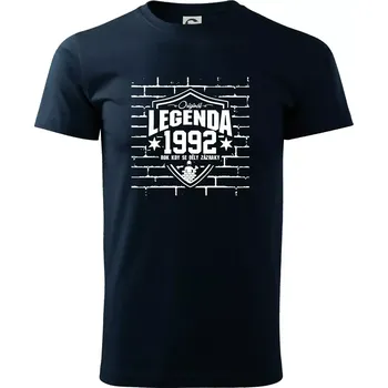 Pánské tričko Zedník - legenda - 1992 - Triko extra velké (5-8XL) - 8XL ( Námořní modrá (velmi tmavá - téměř černá) )