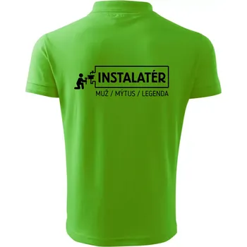 Pánská košile Instalatér - muž mýtus legenda - Polokošile pánská Pique Polo 203 - 4XL ( Apple Green )