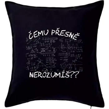 Polštář Čemu přesně nerozumíš - fyzika - Polštář 50x50 - 50x50 - Pouze potah ( Černá )