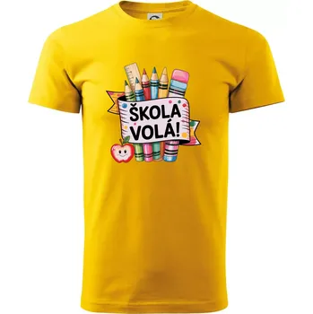 Škola volá - barevné - Triko extra velké (5-8XL) - 7XL ( Žlutá )