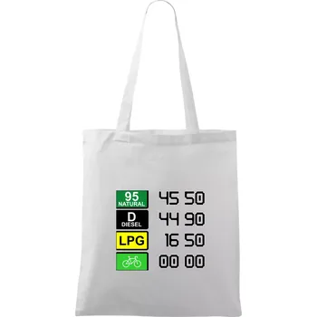 Kolo je eko ceny - Taška bavlněná - 42 x 38 cm ( Bílá )