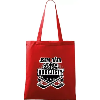 Erb - Jsem táta hokejisty - Taška bavlněná - 42 x 38 cm ( Červená )