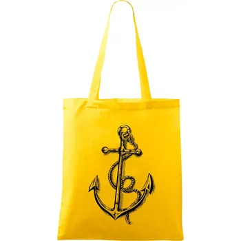 Kotva kreslená tužkou - Taška bavlněná - 42 x 38 cm ( Žlutá )