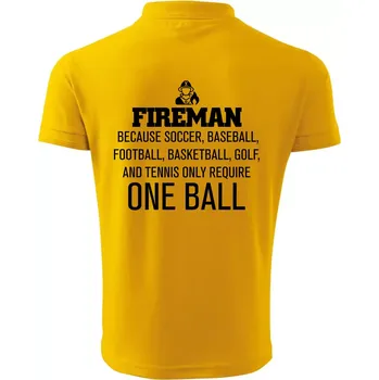 Pánská košile Fireman beacause one ball - Polokošile pánská Pique Polo 203 - 4XL ( Žlutá )