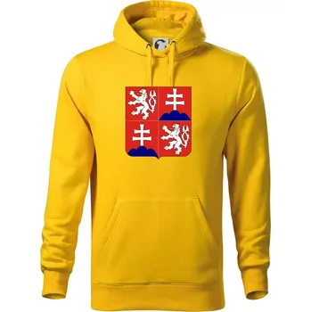 Pánská mikina Znak Česká a Slovenská Federativní Republika 1990–1992 - Mikina pánská Cape s kapucí - 3XL ( Žlutá )