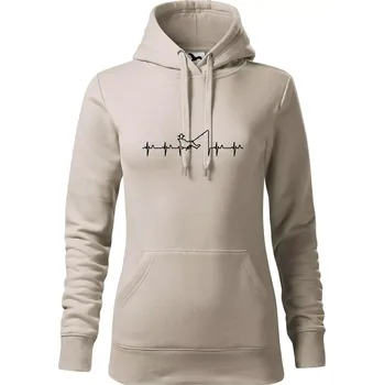 Dámská mikina Rybář ekg - Mikina dámská Cape s kapucí - XS ( Ledově šedá )