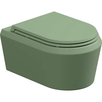 Klozet WC závěsné Cruise, rimless, salvia matné, zadní odpad, CRWCSO031