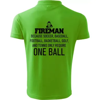 Pánská košile Fireman beacause one ball - Polokošile pánská Pique Polo 203 - 4XL ( Apple Green )