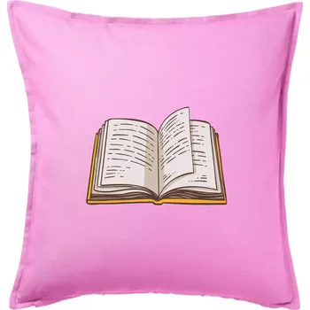 Polštář Kniha barevná otevřená - Polštář 50x50 - 50x50 - Pouze potah ( Růžová )