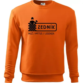 Pánská mikina Zedník - muž mýtus legenda - Mikina Essential pánská - 3XL ( Oranžová )