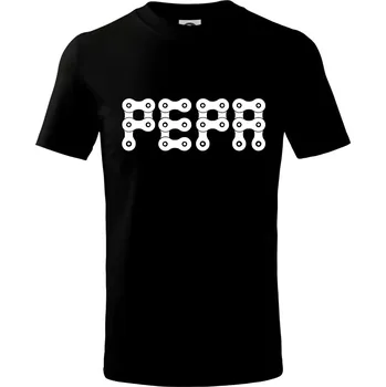 Řetěz - Vaše jméno - Tričko dětské bavlněné - 98 cm / 2 roky ( Černá )