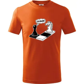 Chlapecké tričko Jdem hrát radši na schovku - Tričko dětské bavlněné - 146 cm/10 let ( Oranžová )