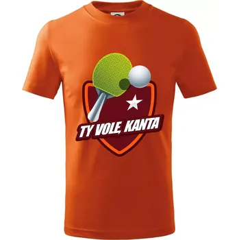 Chlapecké oblečení Stolní tenis - ty vole, kanta - Tričko dětské bavlněné - 158 cm/12 let ( Oranžová )