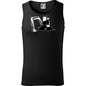 Bagr bez nápisu černobílý - Tílko pánské Core - 2XL ( Černá )