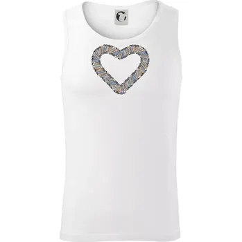 Srdce z knih - Tílko pánské Core - L ( Bílá )