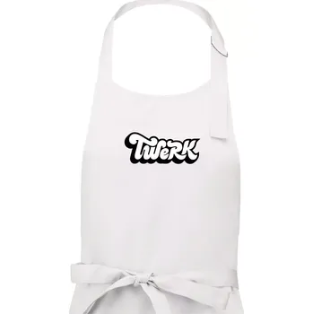 Kuchyňská zástěra Twerk - Dámská zástěra na vaření - Univerzální velikost ( Bílá )
