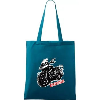 Moto Enduro - Taška bavlněná - 42 x 38 cm ( Petrolejová )