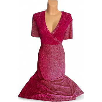 Dámské šaty RŮŽOVÉ šaty KORALA, Barva Růžová, Velikost XXL50, Materiál 98% Polyester 2% Lycra